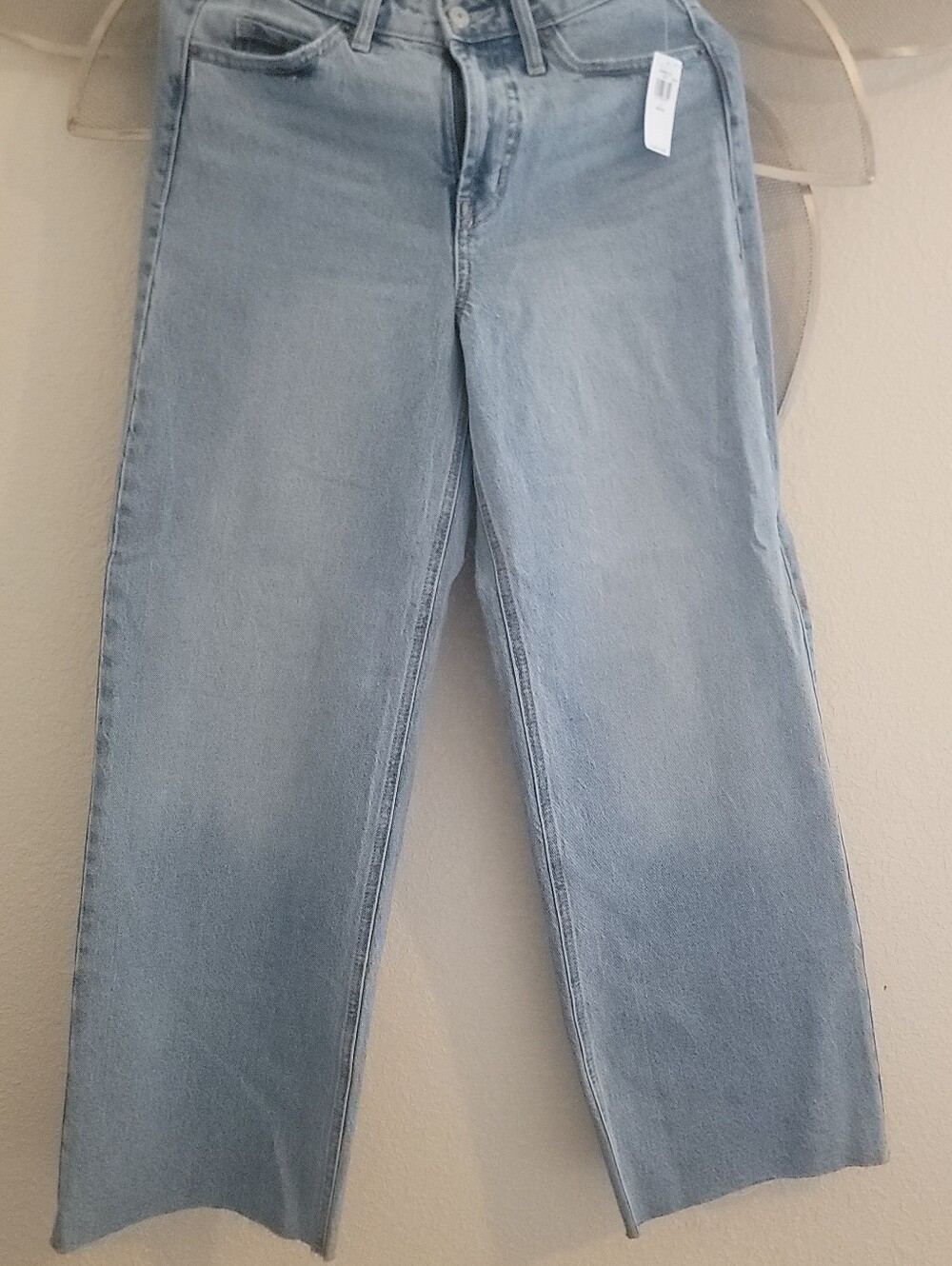 Old Navy Light Wash Women's Sky High Wide Leg Jeans - Light Blue